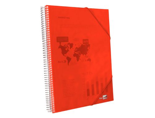Capa catalogo liderpapel com espiral 40 bolsas polipropileno din a4 vermelho , Liderpapel , 53818 , 8423473538184